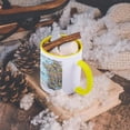 thumbnail image 5 of 3dRose, Map of France Vintage Art, 15oz Two-Tone Yellow Mug, 5 of 7