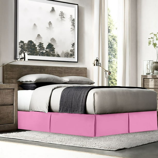 Nestl Pleated Bed Skirt For Queen Size Double Brushed Microfiber 14 Inch Tailored Drop Dust Ruffle Covers Legs And Frame Light Pink Com - Light Pink Queen Size Bed Skirt Nestl Pleated Bed Skirt For Queen Size Double Brushed Microfiber 14 Inch Tailored Drop Dust Ruffle Covers Legs And Frame Light Pink Com - Light Pink Queen Size Bed Skirt