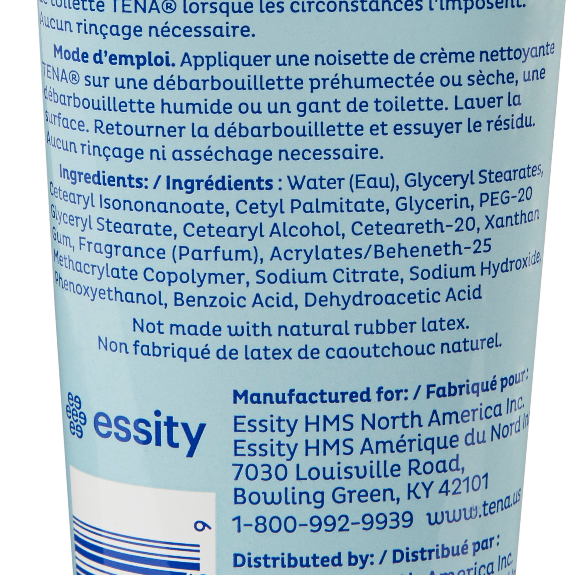 TENA ProSkin Cleansing Cream Cream Rinse-Free Body Wash Tube Mild Scent 8.5 oz. 64425 10 Ct