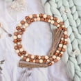 thumbnail image 5 of Fall Decorations Harvest Wood Bead Garland with Tassel - Home Tiered Tray Decor with Jute Rope Plaid Tassel, Rustic Fall Room Décor for Wall Mantle Shelf Oranges Decor Thanksgiving Beads, Check Beads, 5 of 5