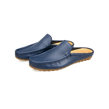 

Lacyhop Men Flats Slipper Half Slipper Slip on Loafers Mules Driving Casual Shoes