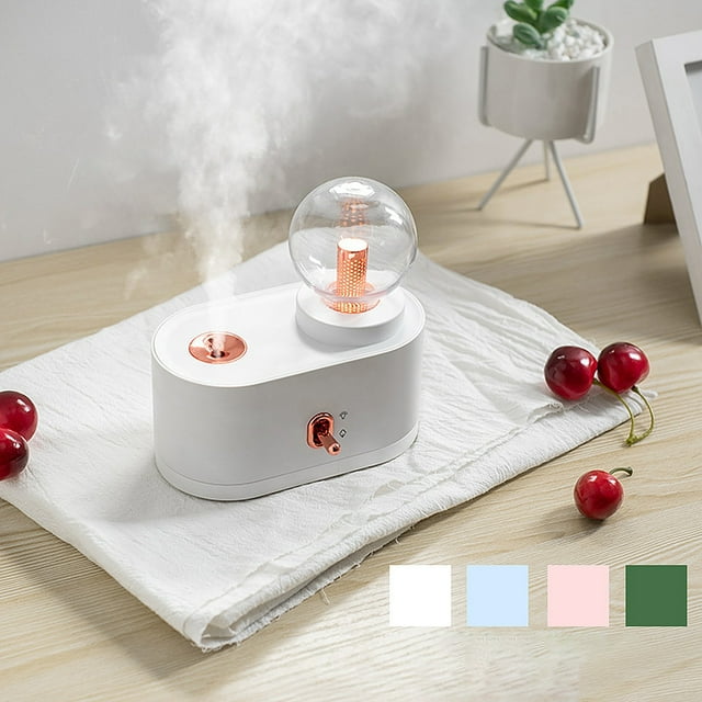 USB Rechargeable Humidifier with Night Light - Wireless, Quiet Bedroom Humidifier for Long-Lasting Moisture