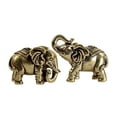 thumbnail image 6 of LABSERRON Small Elephant Decor Collectible Brass Statues for Enthusiasts Kitchen Table and Shelves, 6 of 8