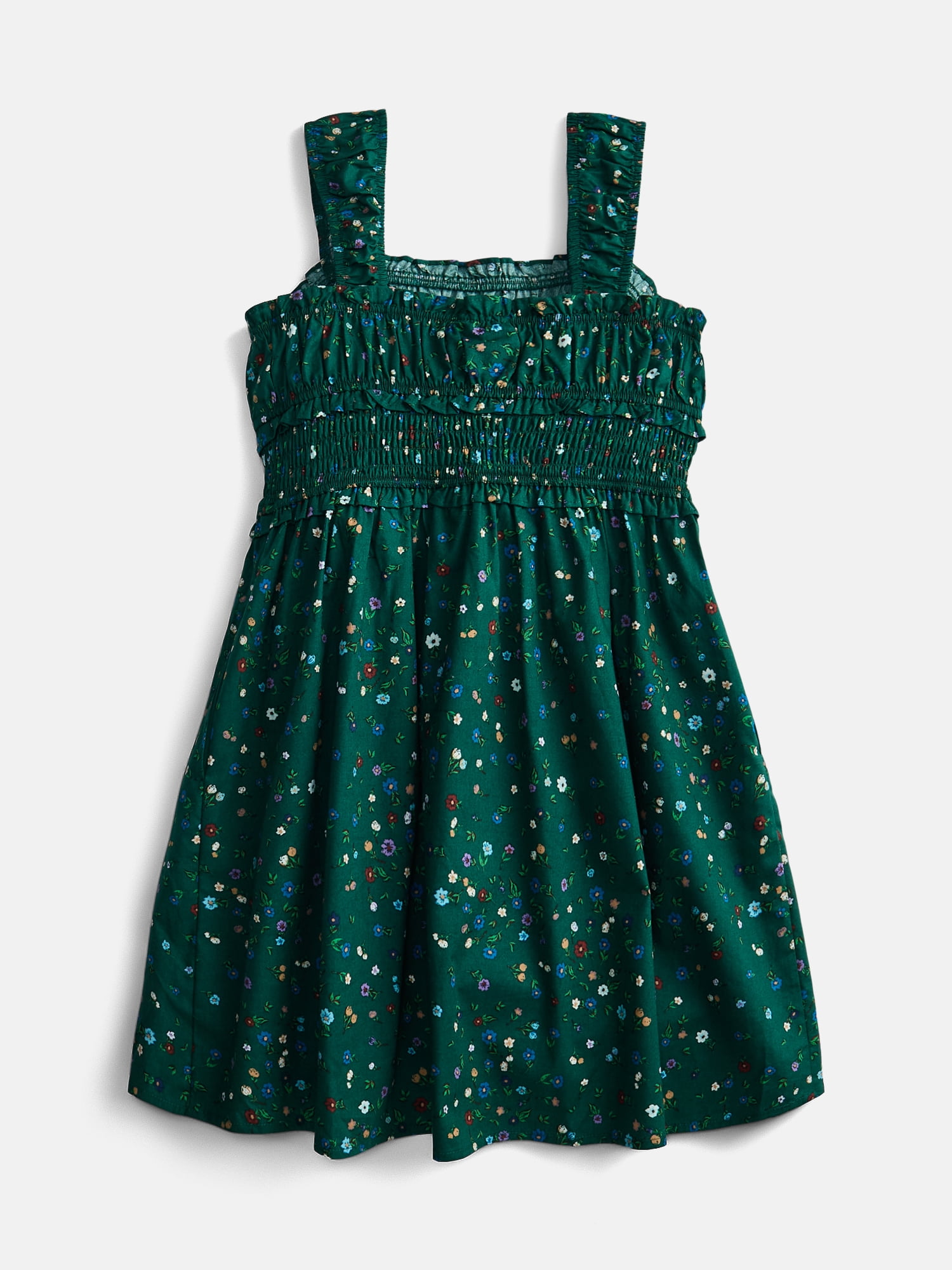 Weekend Academy Girls Printed Cotton Tank Dress with Smocked Waist, Sizes 4-18