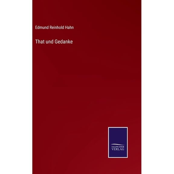 That und Gedanke (Hardcover)