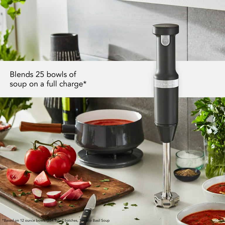 KitchenAid Cordless Variable Speed Hand Blender in Matte Charcoal