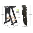 thumbnail image 6 of Little Partners Learn 'N Fold Learning Tower, Foldable Toddler Tower Baby Kitchen Stool - Kitchen Stool Helper Adjustable Ladder for Kids Ages 2 to 6 - Charcoal with Natural, 6 of 12