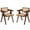 Walnut | 2 Pack, variant on Hassch Set of 2 Rattan Dining Chairs, Modern Armchair with Wood Frame, Kitchen Chair for Home Office, Walnut