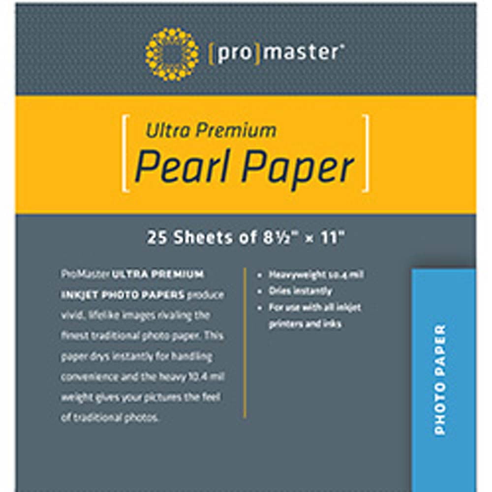 Promaster Ultra Premium Pearl Photo Paper 8.5x11 25 Sheets