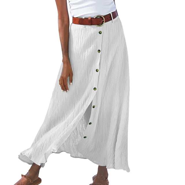 Ketyyh-chn99 Robes d'Été pour Femmes Grande Taille Robe Maxi Robe Décontractée Mini Robe Ample Confortable à Rayures Manches Longues Longue Robe Blanc,TG