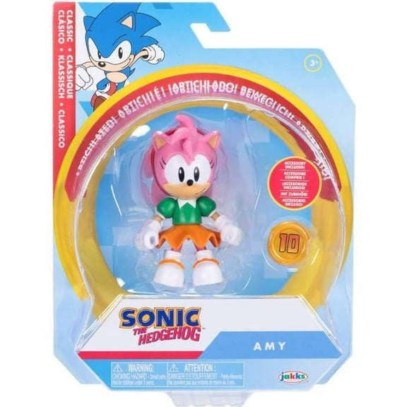 Jakks Pacific Sonic The Hedgehog Classic Amy with Super Ring Action Figure