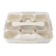 thumbnail image 2 of Caja Organizadora De Condimentos De Plástico, Bandeja Para Servir Dividida Con 9 Compartimentos, Mantiene La Frescura De Grado Alimenticio Con Asa De Tapa Transparente Para Cocina, 2 of 7