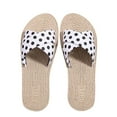 thumbnail image 1 of asdoklhq Womens Slippers Clearance Summer Ladies Slippers Polka Dot Polka Dot Holiday Beach Shoes White 40, 1 of 9