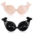 thumbnail image 1 of 2pcs Invisible Silicone Adhesive Shell Shaped Bras (L), Backless Push Up Bras, Lifted Bra Patches, 1 of 5