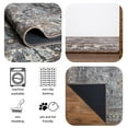 thumbnail image 3 of Keen Home Design Machine Washable Area Rugs with Non-slip Backing, Ideal for Hallway, Living Room, Bedroom, Kitchen and Laundry Room, Vintage Moroccan and Low Pile Rug - ( 5' x 7' ), 3 of 9