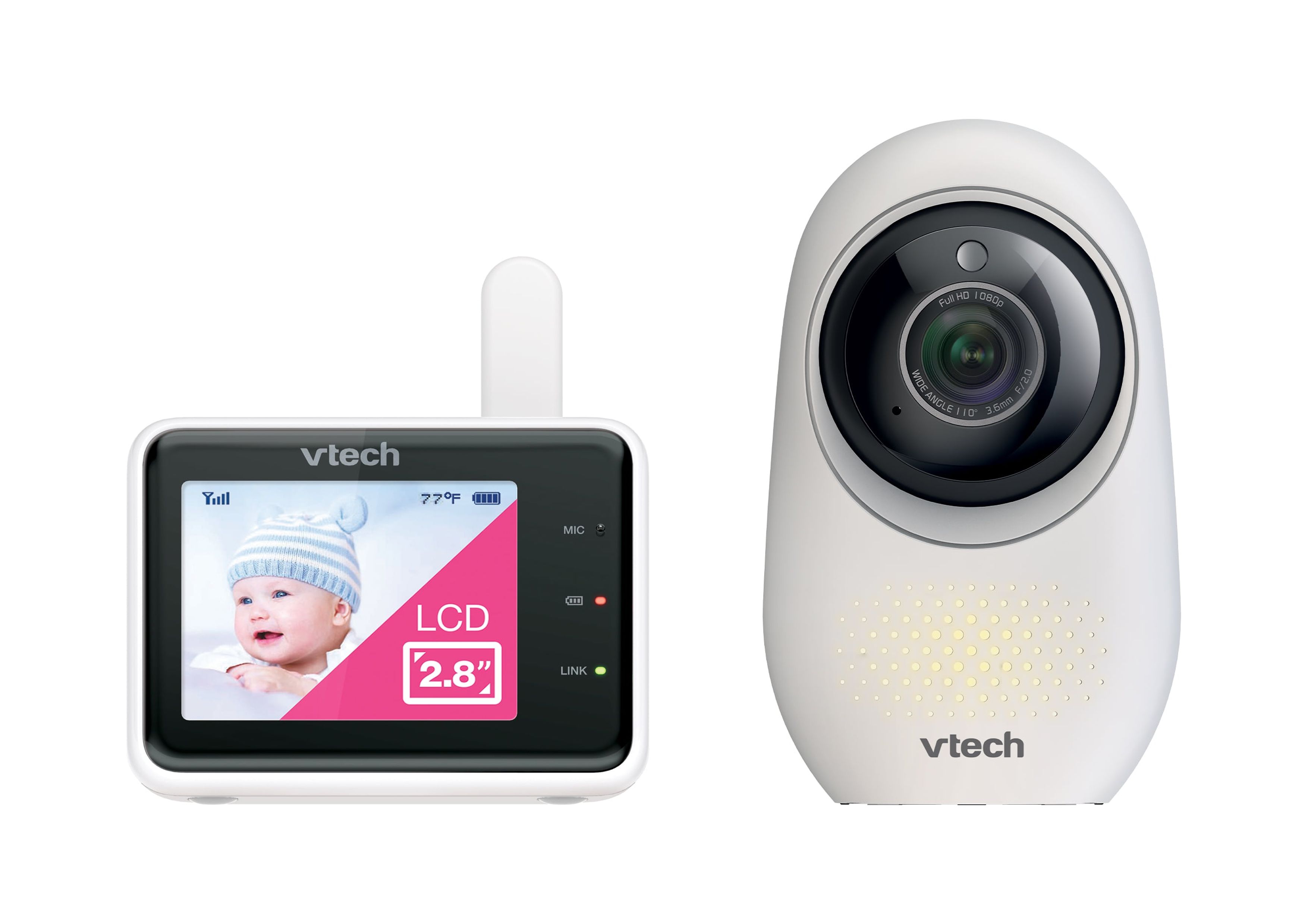 VTech Smart Wi-Fi Baby Monitor 1080p HD Camera with Parent Unit