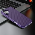thumbnail image 6 of Allytechgroup Slim Carbon Fiber Texture Phone Case for Apple iPhone 16 Plus, Shockproof Soft TPU Bumper, Raised Edge Camera and Screen Protection, Lightweight Anti-Slip Cover, Purple, 6 of 9