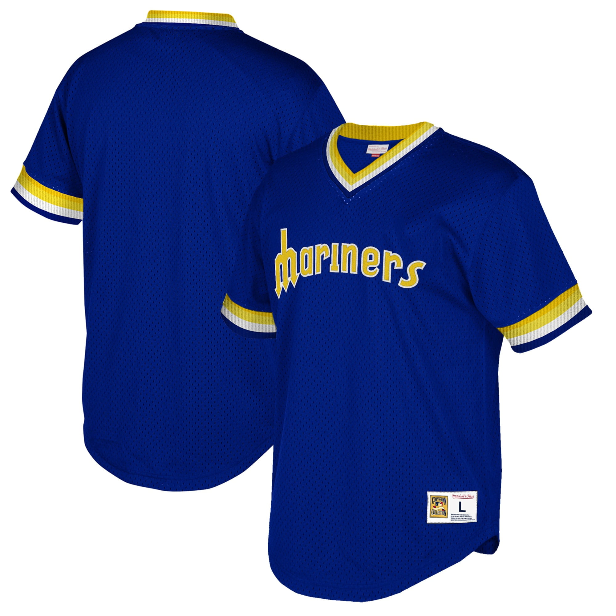 Seattle Mariners Mitchell & Ness Cooperstown Collection Mesh Wordmark V
