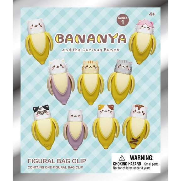 3D Figural Foam Bag Clip Bananya Series 1 Mystery Pack (1 RANDOM Figure)