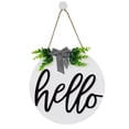 thumbnail image 1 of Toystoory Colgador de puerta delantera, placa de puerta de estilo Vertical, tablero para colgar en la pared con lazo, decoraciones rústicas para porche, Kits de decoración para fiestas Tipo 2 Toystoory HA063872-02, 1 of 6