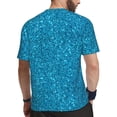 thumbnail image 2 of Wukai Blue Glitter Print Men's Short-Sleeved Mesh T-Shirt,Quick-Dry Short Sleeve Workout T-Shirt-4X-Large, 2 of 8