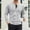 B_Gray, variant on LMOIPLI Men's Quarter Zip Casual Pullover Sweater Cable Knit Stand Collar Texture Knitted Sweaters Collared Shirt Black XXL