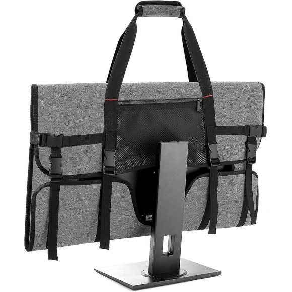 Carrying Bag For 27" Lcd Screens And Monitors, With Padded Velvet Lininggray SX