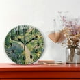 thumbnail image 2 of Yayeee 10" Wall Clock Battery Operated Quartz Round Silent Non-Ticking Home Decor,Art Garden Scene, 2 of 6