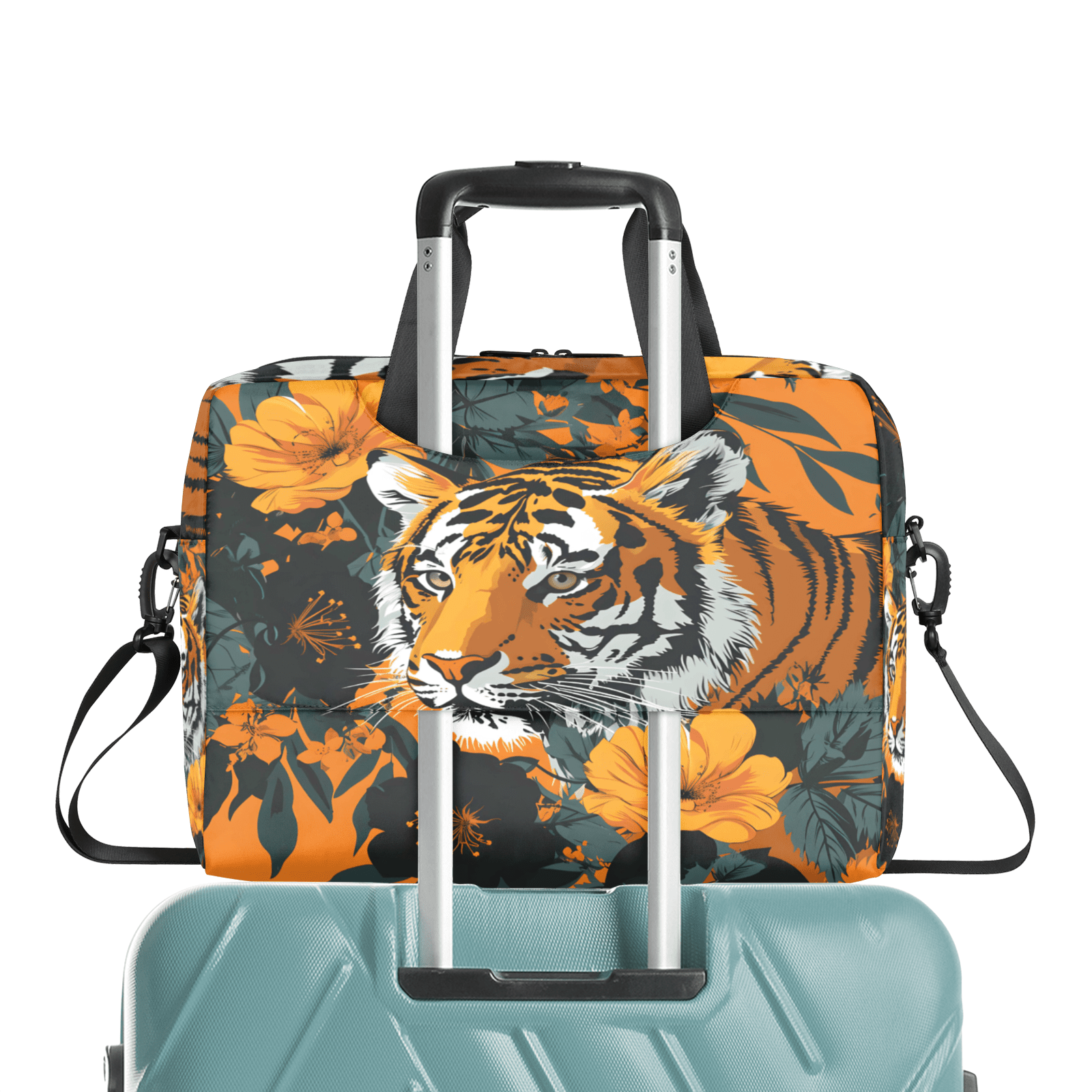 Herdesigns Tiger Laptop Bag for Women Men, Computer Case Briefcase Messenger Bags, 15-15.6 inch Laptop Sleeve Shoulder Bag