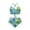 Blue Green Palm Tree, variant on Women's Lemon Flower Blue Bikini Set for Women Two Piece Tankini Swimsuits High Waisted Bottoms Push Up Swimsuit Top Tie Side Bathing Suit Summer Beach Tummy Control Swimwear Swim Suits