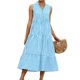 thumbnail image 4 of Women Sleeveless V-neck Striped Tank DressXL, 4 of 4
