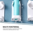 thumbnail image 2 of 2pcs Wall mounted Electric Toothbrush Holders ABS No Drill Bathroom Racks, 2 of 9