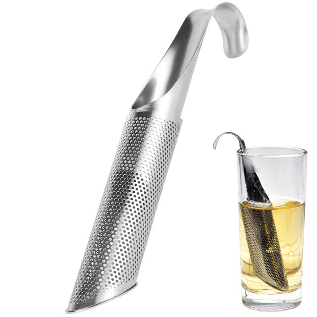 juego de té 2 Coladores De Té De Acero Inoxidable, Infusor De Té De Malla Fina, Filtro De Té Con Mango De Gancho Para Colgar, Difusor De Intervalo De Té, Colador De Té Reutilizable Para Té Suelto, Ros Muyoka Hogar