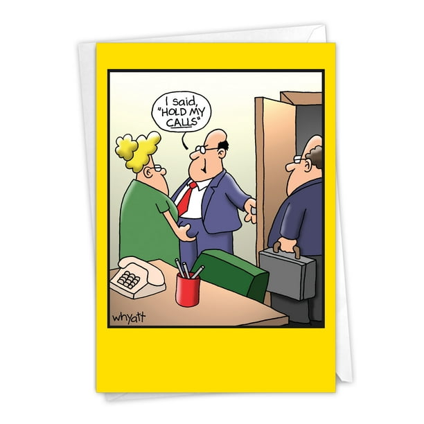 1 Funny Birthday Card with Envelope - Hold My Calls Tim Whyatt 8313 - 1 Funny Birthday Card with Envelope - Hold My Calls Tim Whyatt 8313 -