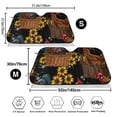 thumbnail image 3 of Fotbe Embroidery Chicken Rooster Car Windshield Sunshade | Sun Visor Protector Front Window Shade, Keeps Out UV Rays, Keeps Your Vehicle Cool-Small, 3 of 7