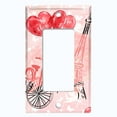 thumbnail image 5 of Metal Light Switch Plate Cover Romantic Paris Eiffel Tower Letter Bicycle Pink PRS014, 5 of 13