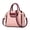 Pink, variant on Two Coloured Women PU Leather Crossbody Hand Bag Single Shoulder Bags Embroidery Handbag with Adjustable Strap