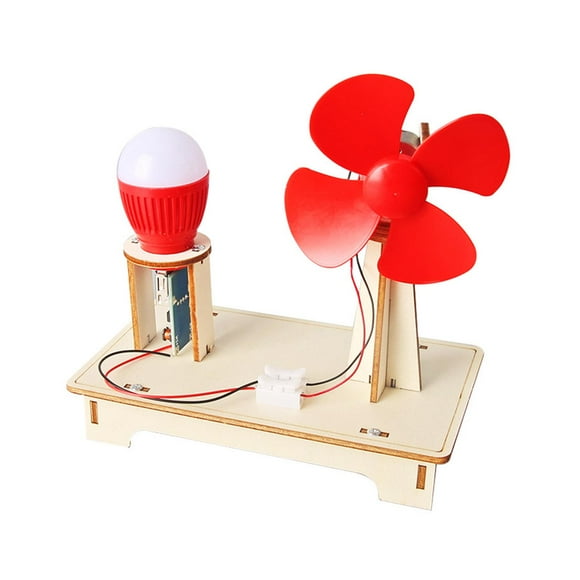 de modelo educativo de bricolaje Juguetes Turbinas de viento Pequeños inventos Desarrollo de ensamblaje inteligente Rompecabezas 3D de madera