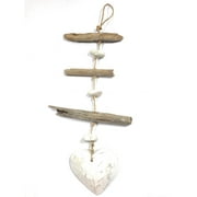 Driftwood Garland w/ Heart 20" White - Love | #lis3100650w