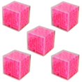 thumbnail image 1 of Cubo 3D de 6 Lados Labyrinth-3D 5 Pzas Rosa 7.5x7.5x7.5cm Plástico Cubo Mágico Transparente., 1 of 5