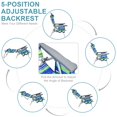 thumbnail image 3 of Costway 4-Pack Folding Backpack Beach Chair 5-Position Outdoor Reclining Chairs with Pillow Blue, 3 of 10