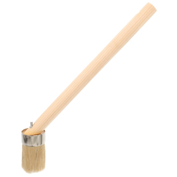 SEWACC Deck Stain Brush Oil Paint Brush Khaki Bristle Wood for DIY Workshops 1Pcs