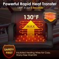 thumbnail image 4 of ZENPETIO 21" Foldable Heated Stadium Seats for Bleachers w/Back Support, Wide Cushion, 5 Extra Pockets, USB 3 Levels of Heat for Outdoor Camping Games Sports, 4 of 10