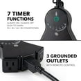 thumbnail image 2 of BN-LINK Dusk to Dawn Light Sensor Timer, 100 FT Range Remote Control with 3 Grounded Outlets，Outdoor Light Timer Waterproof, 15A 1/2HP, ETL Listed, 2 of 8