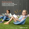 thumbnail image 3 of ECR4Kids Plastic Leaf Scoop Floor Rocker Seat, Classroom Furniture, Powder Blue, 6-Piece, 3 of 9