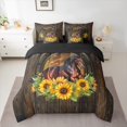 thumbnail image 2 of Homewish Retro Rustic Horseshoe 7-Piece Twin Bedding Sets,Farm Animal Horse Bedding Comforter Set,Country Floral Sunflower Sheet Sets For Kids,Microfiber Bedroom Decor Reversible, 2 of 8