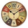 thumbnail image 1 of Reloj de pared de cocina de madera de 30cm de espesor, relojes Retro de granja para decoración para sala de estar, dormitorio, restaurante, funciona con pilas silenciosas, 1 of 5