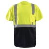 Occunomix Short Sleeve T-Shirt,Men,Class 2,Ylw,XL LUX-SSETPBK-YXL