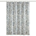 thumbnail image 3 of Madison Park Blue Shower Curtain, Floral Shower Curtain with 12 Button Holes, Seersucker, 72" x 72", 3 of 5