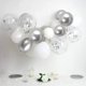 thumbnail image 5 of Globo Plateado MACHAO 60 Piezas globos de confeti helio plateado para bodas cumpleaños, 5 of 5